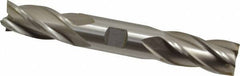 Interstate - 7/8", 1-7/8" LOC, 7/8" Shank Diam, 6-1/8" OAL, 4 Flute, High Speed Steel Square End Mill - Double End, Uncoated, Spiral Flute, 30° Helix, Centercutting, Right Hand Cut, Right Hand Flute - USA Tool & Supply