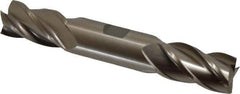 Interstate - 1", 1-7/8" LOC, 1" Shank Diam, 6-3/8" OAL, 4 Flute, High Speed Steel Square End Mill - Double End, Uncoated, Spiral Flute, 30° Helix, Centercutting, Right Hand Cut, Right Hand Flute - USA Tool & Supply