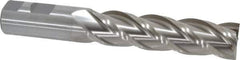 Interstate - 1", 4" LOC, 1" Shank Diam, 6-1/2" OAL, 4 Flute, High Speed Steel Square End Mill - Single End, Uncoated, Spiral Flute, 30° Helix, Centercutting, Right Hand Cut, Right Hand Flute - USA Tool & Supply