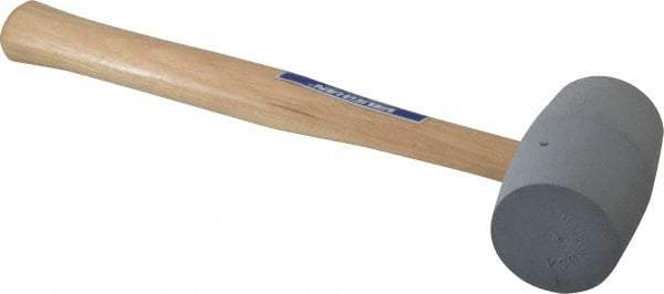 Vaughan Bushnell - 1-1/4 Lb Head Rubber Mallet - 10-5/8" OAL, Wood Handle - USA Tool & Supply