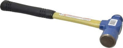 Vaughan Bushnell - 2 Lb Head Ball Pein Hammer - Fiberglass Handle, 15" OAL, Fiberglass with Cushion Grip - USA Tool & Supply