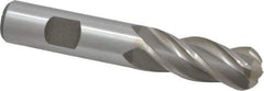 Interstate - 5/8" Diam, 1-5/8" LOC, 4 Flute High Speed Steel Ball End Mill - Uncoated, Single End, 3-3/4" OAL, 5/8" Shank Diam, Spiral Flute - USA Tool & Supply