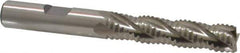 Interstate - 3/8" Diam, Coarse Pitch, 1-5/8" LOC, 4 Flute Cobalt Roughing Square End Mill - Uncoated, 3-3/16" OAL, 3/8" Shank Diam, Single End, Centercutting - USA Tool & Supply