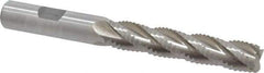 Interstate - 1/2" Diam, Coarse Pitch, 2-1/2" LOC, 4 Flute Cobalt Roughing Square End Mill - Uncoated, 4-1/2" OAL, 1/2" Shank Diam, Single End, Centercutting - USA Tool & Supply