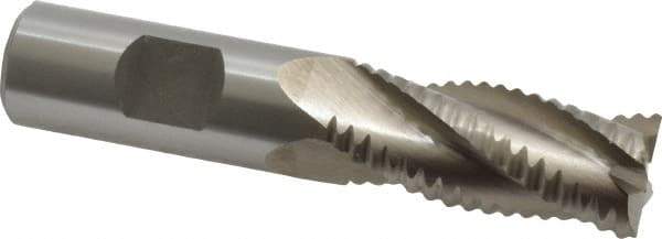 Interstate - 3/4" Diam, Coarse Pitch, 1-5/8" LOC, 4 Flute Cobalt Roughing Square End Mill - Uncoated, 3-3/4" OAL, 3/4" Shank Diam, Single End, Centercutting - USA Tool & Supply