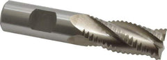 Interstate - 3/4" Diam, Coarse Pitch, 1-5/8" LOC, 4 Flute Cobalt Roughing Square End Mill - Uncoated, 3-3/4" OAL, 3/4" Shank Diam, Single End, Centercutting - USA Tool & Supply