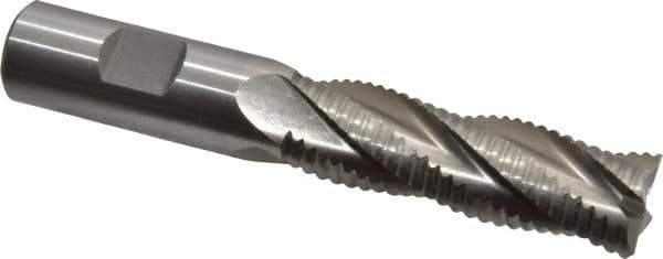 Interstate - 3/4" Diam, Coarse Pitch, 2-1/2" LOC, 4 Flute Cobalt Roughing Square End Mill - Uncoated, 4-5/8" OAL, 3/4" Shank Diam, Single End, Centercutting - USA Tool & Supply