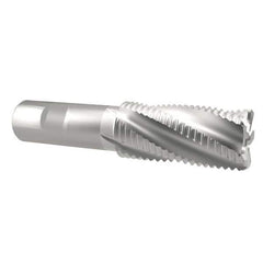 Interstate - 1" Diam, Coarse Pitch, 2" LOC, 5 Flute Cobalt Roughing Square End Mill - Uncoated, 4-1/4" OAL, 3/4" Shank Diam, Single End, Centercutting - USA Tool & Supply