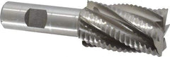 Interstate - 1-1/4" Diam, Coarse Pitch, 2" LOC, 6 Flute Cobalt Roughing Square End Mill - Uncoated, 4-1/4" OAL, 3/4" Shank Diam, Single End, Centercutting - USA Tool & Supply