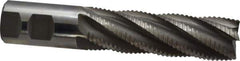 Interstate - 1-1/4" Diam, Coarse Pitch, 4" LOC, 6 Flute Cobalt Roughing Square End Mill - Uncoated, 6-1/2" OAL, 1-1/4" Shank Diam, Single End, Centercutting - USA Tool & Supply