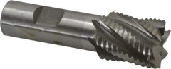 Interstate - 1" Diam, Coarse Pitch, 1-1/8" LOC, 6 Flute Cobalt Roughing Square End Mill - Uncoated, 3-3/8" OAL, 3/4" Shank Diam, Single End, Centercutting - USA Tool & Supply