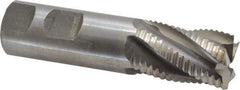 Interstate - 1" Diam, Coarse Pitch, 1-5/8" LOC, 5 Flute Cobalt Roughing Square End Mill - Uncoated, 4-1/8" OAL, 1" Shank Diam, Single End, Centercutting - USA Tool & Supply