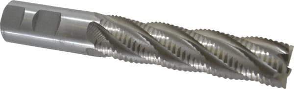 Interstate - 1" Diam, Coarse Pitch, 4" LOC, 5 Flute Cobalt Roughing Square End Mill - Uncoated, 6-1/2" OAL, 1" Shank Diam, Single End, Centercutting - USA Tool & Supply