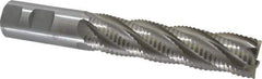 Interstate - 1" Diam, Coarse Pitch, 4" LOC, 5 Flute Cobalt Roughing Square End Mill - Uncoated, 6-1/2" OAL, 1" Shank Diam, Single End, Centercutting - USA Tool & Supply