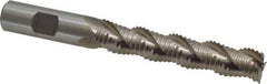 Interstate - 5/8" Diam, Coarse Pitch, 3-1/8" LOC, 3 Flute Cobalt Roughing Square End Mill - Uncoated, 5-1/4" OAL, 5/8" Shank Diam, Single End, Centercutting - USA Tool & Supply