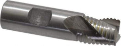 Interstate - 3/4" Diam, Coarse Pitch, 3/4" LOC, 3 Flute Cobalt Roughing Square End Mill - Uncoated, 3" OAL, 3/4" Shank Diam, Single End, Centercutting - USA Tool & Supply