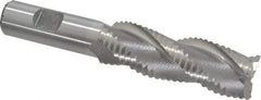 Interstate - 1" Diam, Coarse Pitch, 3" LOC, 3 Flute Cobalt Roughing Square End Mill - Uncoated, 5-1/4" OAL, 3/4" Shank Diam, Single End, Centercutting - USA Tool & Supply