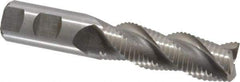 Interstate - 1" Diam, Coarse Pitch, 3" LOC, 3 Flute Cobalt Roughing Square End Mill - Uncoated, 5-1/2" OAL, 1" Shank Diam, Single End, Centercutting - USA Tool & Supply