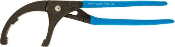 Channellock - 4-1/4" Max Diam, Adjustable Oil Filter Plier - 12" OAL, 4-1/4 Max Capacity, Oil Filter Plier - USA Tool & Supply