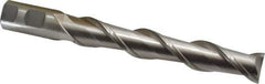 Interstate - 1", 6" LOC, 1" Shank Diam, 8-1/2" OAL, 2 Flute, High Speed Steel Square End Mill - Single End, Uncoated, Spiral Flute, 37° Helix, Centercutting, Right Hand Cut, Right Hand Flute - USA Tool & Supply