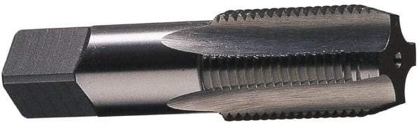 OSG - 1 - 11-1/2 NPS Thread, 5 Flute Standard Pipe Tap - 3-3/4" OAL, 1-3/4" Thread Length, 1-1/8" Shank Diam, Bright Finish, High Speed Steel - Exact Industrial Supply