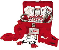 NMC - 32 Piece Valve Lockout Kit - Keyed Differently, Comes in Pouch - USA Tool & Supply