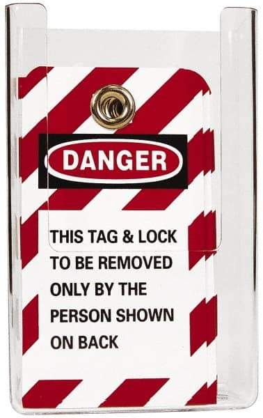 NMC - 1 Piece, Empty Plastic Tag Holder - 4-1/2 Inch Wide x 7 Inch High - USA Tool & Supply