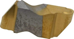 Kennametal - 3078NR K Grade KC730, 3.96mm Cutting Width Carbide Grooving Insert - 3.81mm Max Depth of Cut, Right Hand, 1.98mm Corner Radius, TiN Finish - USA Tool & Supply