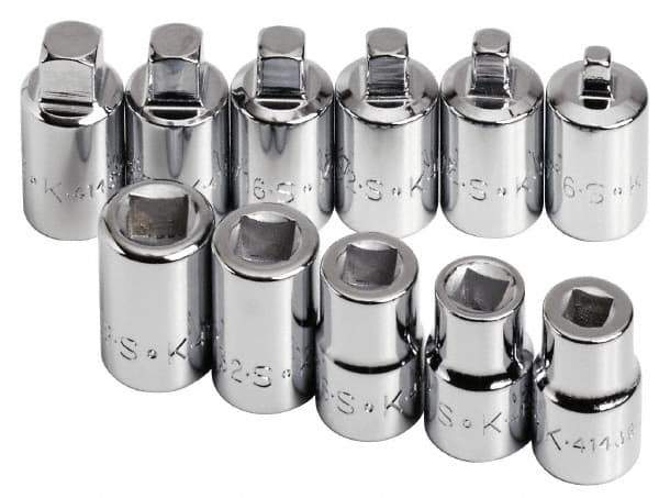 SK - 11 Piece 3/8" Drive Socket Set - 4 Points, 3/16" to 3/8" Range, Inch Measurement Standard - USA Tool & Supply