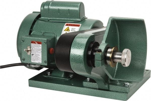 Burr King - 6" Wheel Diam x 1 & 2" Wheel Width, 3/4 hp Deburring/Polishing Grinder - 5/8" Arbor Hole Diam, 1 Phase, 120 Volts - USA Tool & Supply