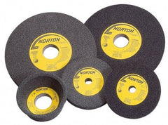 Norton - 7" Diam x 1-1/4" Hole x 1" Thick, I Hardness, 120 Grit Surface Grinding Wheel - Silicon Carbide, Type 1, Fine Grade, 3,600 Max RPM, Vitrified Bond, No Recess - USA Tool & Supply