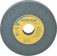 Norton - 6" Diam x 1-1/4" Hole x 3/4" Thick, I Hardness, 60 Grit Surface Grinding Wheel - Silicon Carbide, Type 1, Medium Grade, 4,140 Max RPM, Vitrified Bond, No Recess - USA Tool & Supply