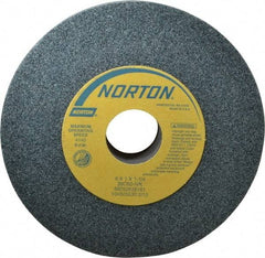 Norton - 6" Diam x 1-1/4" Hole x 1" Thick, I Hardness, 60 Grit Surface Grinding Wheel - Silicon Carbide, Type 1, Medium Grade, 4,140 Max RPM, Vitrified Bond, No Recess - USA Tool & Supply