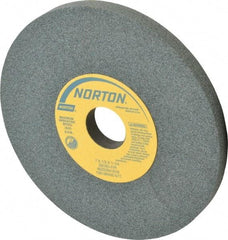 Norton - 7" Diam x 1-1/4" Hole x 1/2" Thick, J Hardness, 80 Grit Surface Grinding Wheel - Silicon Carbide, Type 1, Medium Grade, 3,600 Max RPM, Vitrified Bond, No Recess - USA Tool & Supply