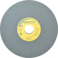 Norton - 8" Diam x 1-1/4" Hole x 1/2" Thick, I Hardness, 100 Grit Surface Grinding Wheel - Silicon Carbide, Type 1, Fine Grade, 3,600 Max RPM, Vitrified Bond, No Recess - USA Tool & Supply