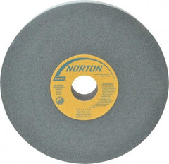 Norton - 8" Diam x 1-1/4" Hole x 1" Thick, I Hardness, 100 Grit Surface Grinding Wheel - Silicon Carbide, Type 1, Fine Grade, 3,600 Max RPM, Vitrified Bond, No Recess - USA Tool & Supply