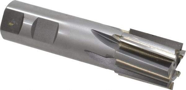 Made in USA - 1-1/8", 1-1/4" LOC, 1" Shank Diam, 4-1/4" OAL, 6 Flute, Carbide-Tipped Square End Mill - Single End, Uncoated, Spiral Flute, 6° Helix, Right Hand Cut, Right Hand Flute - USA Tool & Supply
