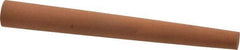 Norton - 4" Long x 1/2" Diam x 1/4" Thick, Aluminum Oxide Sharpening Stone - Round Tapered, Fine Grade - USA Tool & Supply
