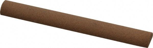 Norton - 4" Long x 1/2" Diam Aluminum Oxide Sharpening Stone - Half Round, Medium Grade - USA Tool & Supply