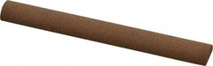 Norton - 4" Long x 1/2" Diam Aluminum Oxide Sharpening Stone - Half Round, Medium Grade - USA Tool & Supply