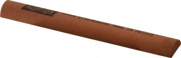 Norton - 4" Long x 1/2" Diam Aluminum Oxide Sharpening Stone - Half Round, Fine Grade - USA Tool & Supply