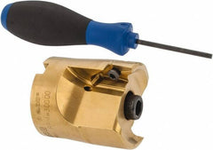 Seco - 2" Cut Diam, 0.394" Max Depth, 3/4" Arbor Hole, 2 Inserts, VPGX 2206..E.-E10 Insert Style, Indexable Copy Face Mill - R220.97 Cutter Style, 30,000 Max RPM, 2-1/4 High, Through Coolant, Series R220.97 - USA Tool & Supply