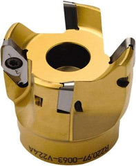 Seco - 2-1/2" Cut Diam, 0.394" Max Depth, 1" Arbor Hole, 4 Inserts, VPGX 2206 Insert Style, Indexable Copy Face Mill - 27,000 Max RPM, 2-1/4 High, Through Coolant - USA Tool & Supply