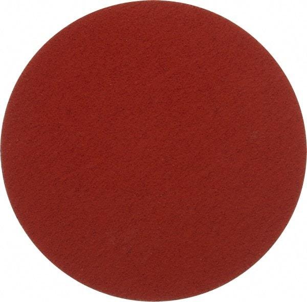3M - 12" Diam, 36 Grit Ceramic Adhesive PSA Disc - Very Coarse Grade, Orange, YF Weighted Backing, Flexible, Use with Bench Top Motors - USA Tool & Supply