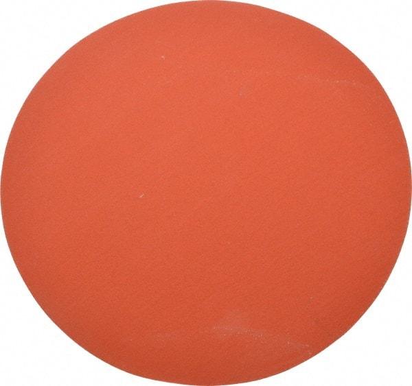 3M - 12" Diam, 80 Grit Ceramic Adhesive PSA Disc - Medium Grade, Orange, YF Weighted Backing, Flexible, Use with Bench Top Motors - USA Tool & Supply