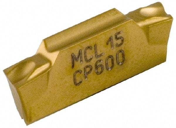 Seco - LCMF, 0.157" Cutting Width, MC, CP600 Grade, Double End Multi-Directional Turning Insert - TiAlN, TiN Coated - USA Tool & Supply