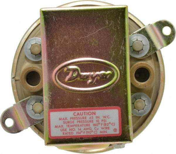 Dwyer - Low Differential Pressure Switch - 1/8 Inch Thread, 10 Maximum PSI, Low Differential Pressure Switches - USA Tool & Supply