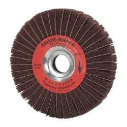 Superior Abrasives - 6" Diam, 120 Grit Aluminum Oxide Duplex Wheel - 1" Hole, 1" Wide, Coated, Fine Grade, 4,500 Max RPM - USA Tool & Supply