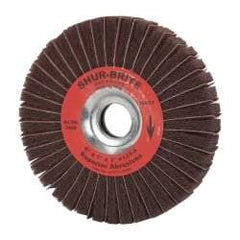 Superior Abrasives - 6" Diam, 120 Grit Aluminum Oxide Duplex Wheel - 1" Hole, 1" Wide, Coated, Fine Grade, 4,500 Max RPM - USA Tool & Supply