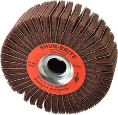 Superior Abrasives - 6" Diam, 180 Grit Aluminum Oxide Duplex Wheel - 1" Hole, 2" Wide, Coated, Very Fine Grade, 4,500 Max RPM - USA Tool & Supply